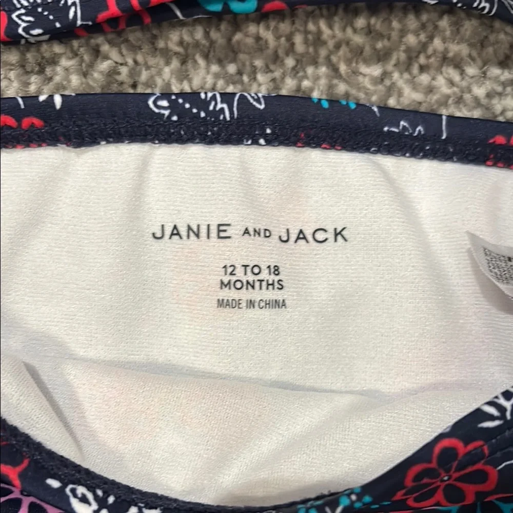 Janie and Jack Blue and Red Bikini Swimwear Size 12-18 months